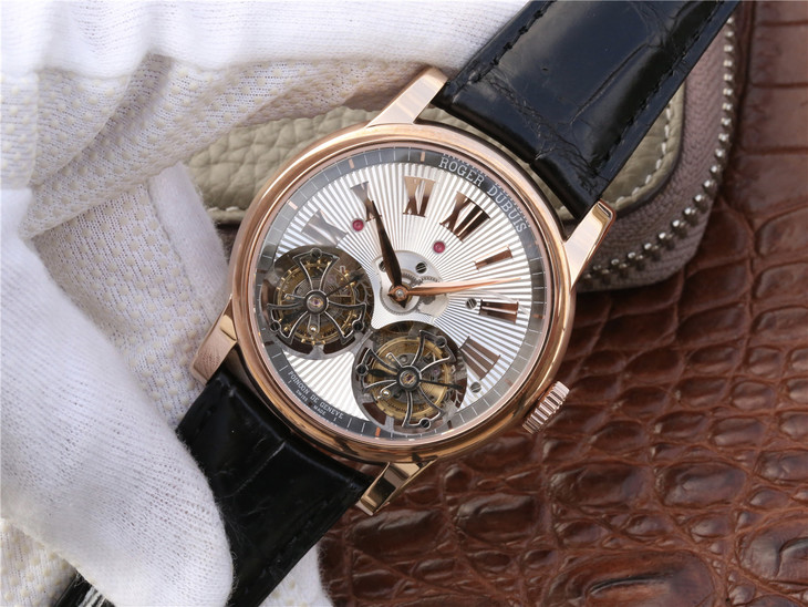 復刻手錶羅傑杜彼雙陀飛輪 RDDBHO0563 玫瑰金 JB廠手錶￥31800-高仿錶