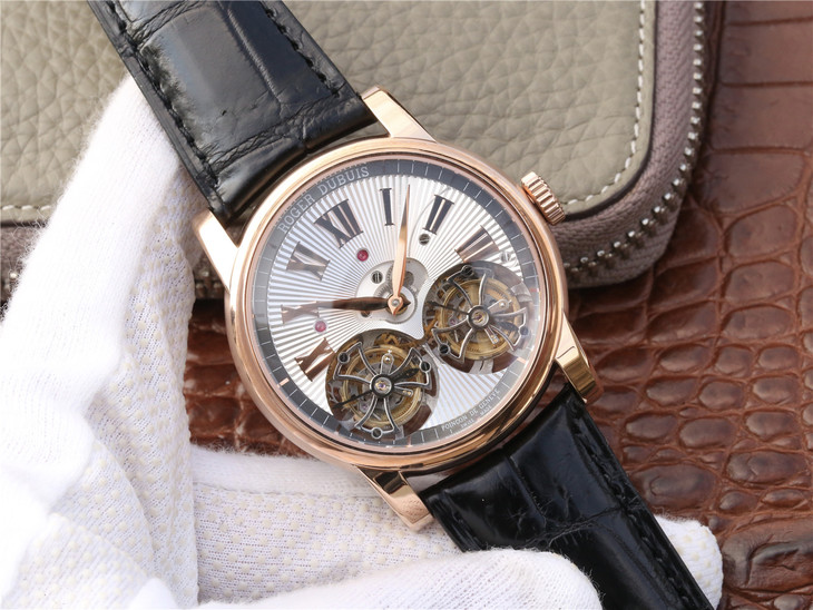 復刻手錶羅傑杜彼雙陀飛輪 RDDBHO0563 玫瑰金 JB廠手錶￥31800-高仿錶