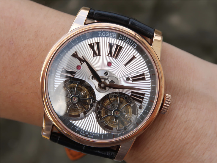 復刻手錶羅傑杜彼雙陀飛輪 RDDBHO0563 玫瑰金 JB廠手錶￥31800-高仿錶
