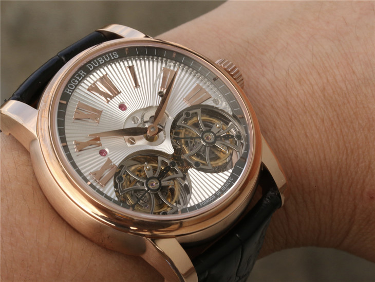 復刻手錶羅傑杜彼雙陀飛輪 RDDBHO0563 玫瑰金 JB廠手錶￥31800-高仿錶
