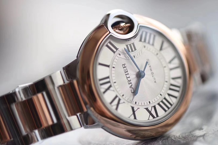 V6廠卡地亞藍氣球33mm價格 W2BB0023 間金藍氣球女錶精仿錶￥3180-高仿錶