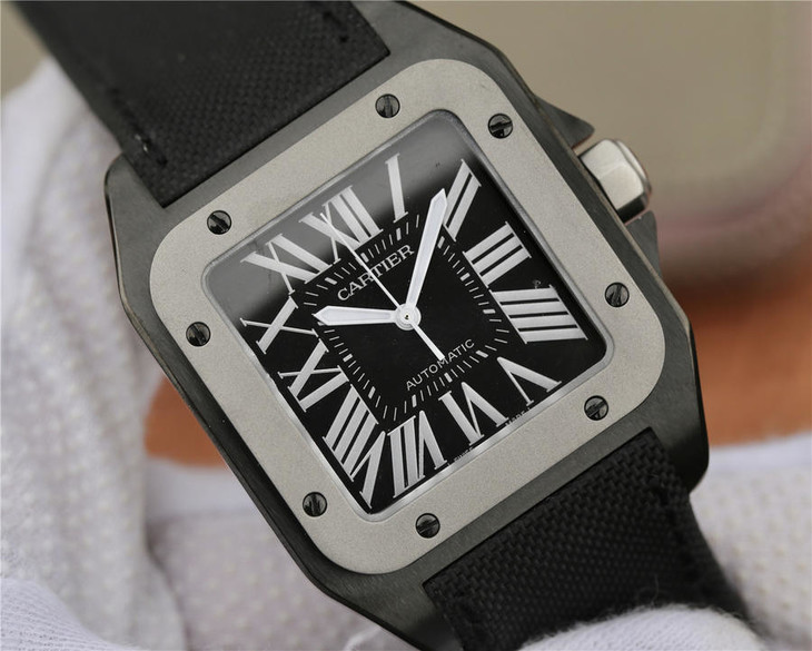 1比1高仿卡地亞山度士 RB卡地亞山度士黑騎士W2020010￥3180-高仿錶