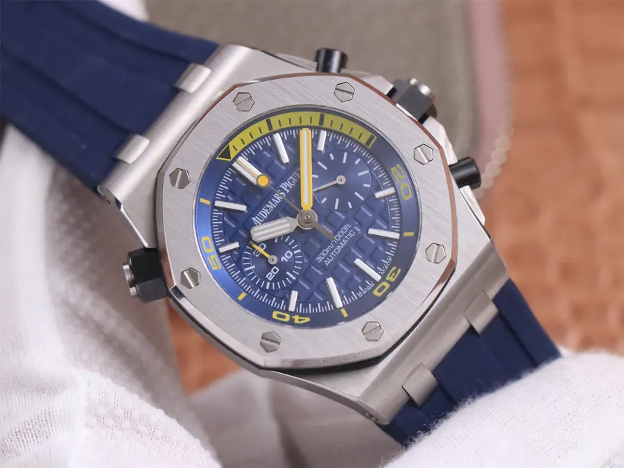 一比一高仿愛彼手錶價格圖片 tw廠愛彼皇家橡樹離岸型26703ST.OO.A027CA.01 藍莓￥3980-高仿錶