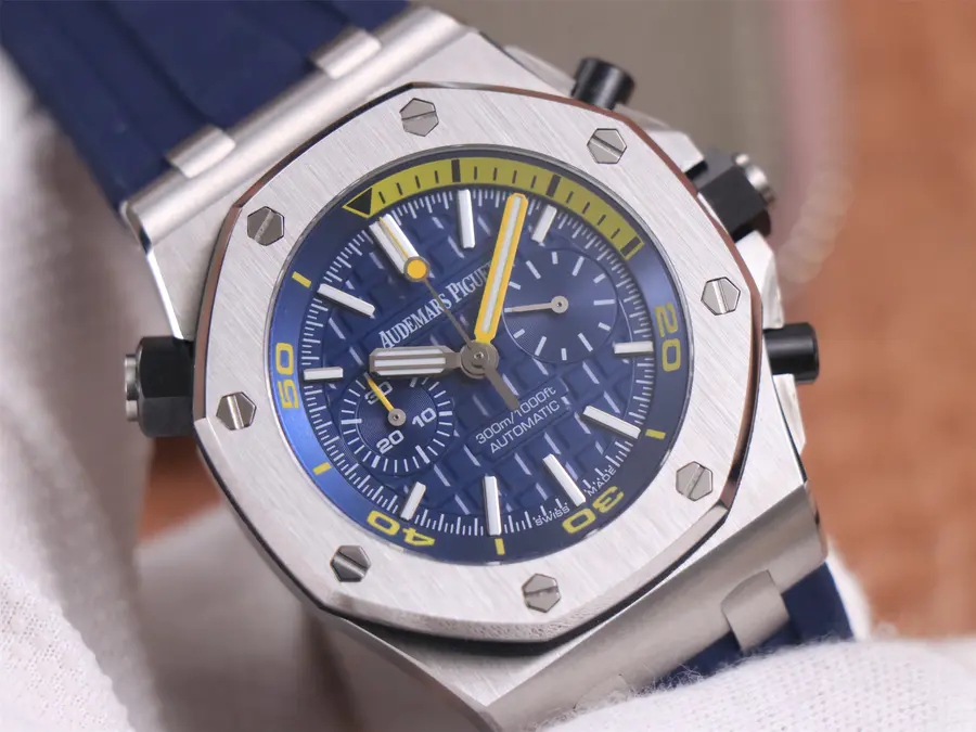 一比一高仿愛彼手錶價格圖片 tw廠愛彼皇家橡樹離岸型26703ST.OO.A027CA.01 藍莓￥3980-高仿錶