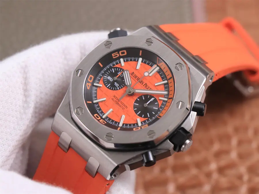 愛彼皇家橡樹一比一高仿錶 tw廠愛彼皇家橡樹離岸型26703ST.OO.A070CA.0 橙色￥3980-高仿錶