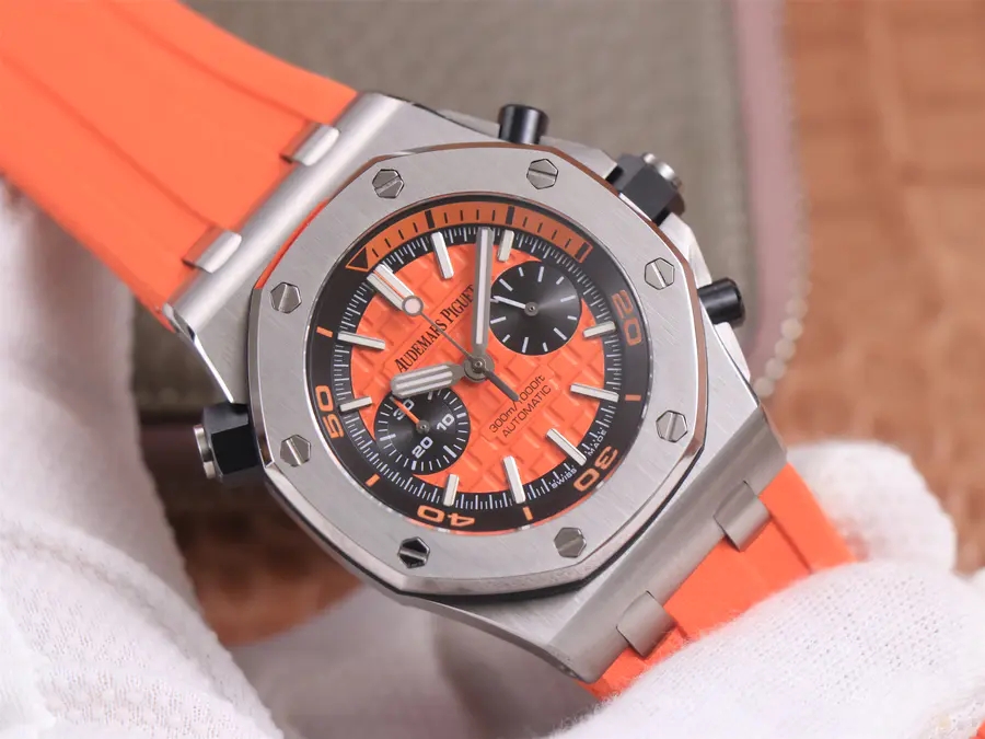 愛彼皇家橡樹一比一高仿錶 tw廠愛彼皇家橡樹離岸型26703ST.OO.A070CA.0 橙色￥3980-高仿錶