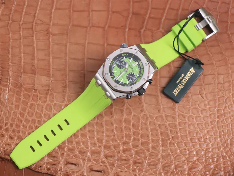 愛彼一比一高仿錶 皇家橡樹離岸型26703ST.OO.A038CA.01 綠盤 tw廠￥3980-高仿錶