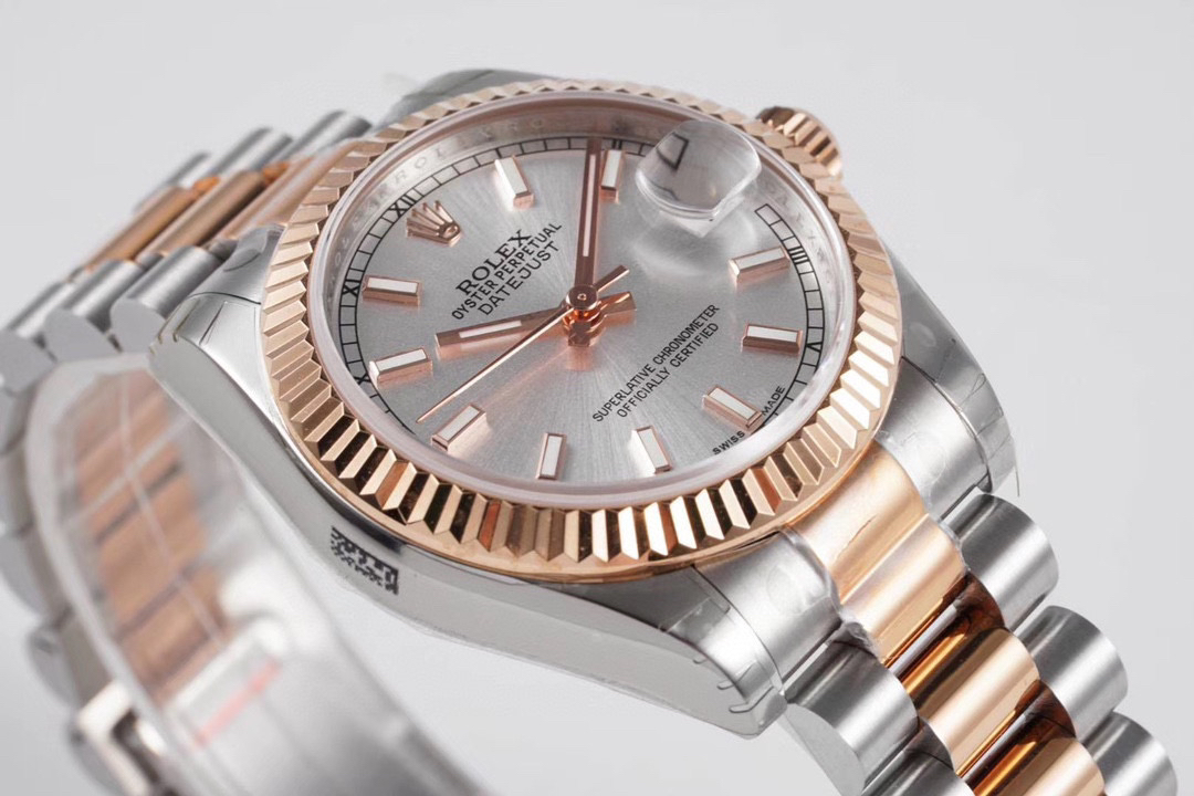 1比1復刻勞力士女裝手錶 gs勞力士日誌型 278271 間玫瑰金￥3180-高仿錶