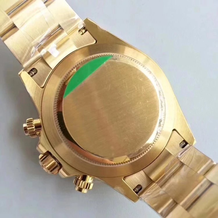 AR廠頂級勞力士迪通拿繫列116508金綠迪18k金機械計時男錶一比一復刻-高仿錶