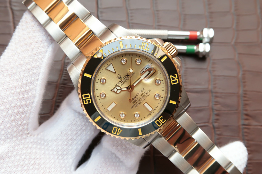 勞力士116613LB-97203間金黃金面水鬼v7鑲鉆版 一比一復刻-高仿錶 勞力士116613LB-97203間金黃金面水鬼v7鑲鉆版 一比一復刻-高仿錶