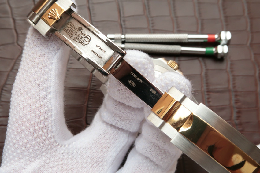 N廠一比一復刻包金勞力士116613LB-97203間金藍水鬼v7鑲鉆版-高仿錶