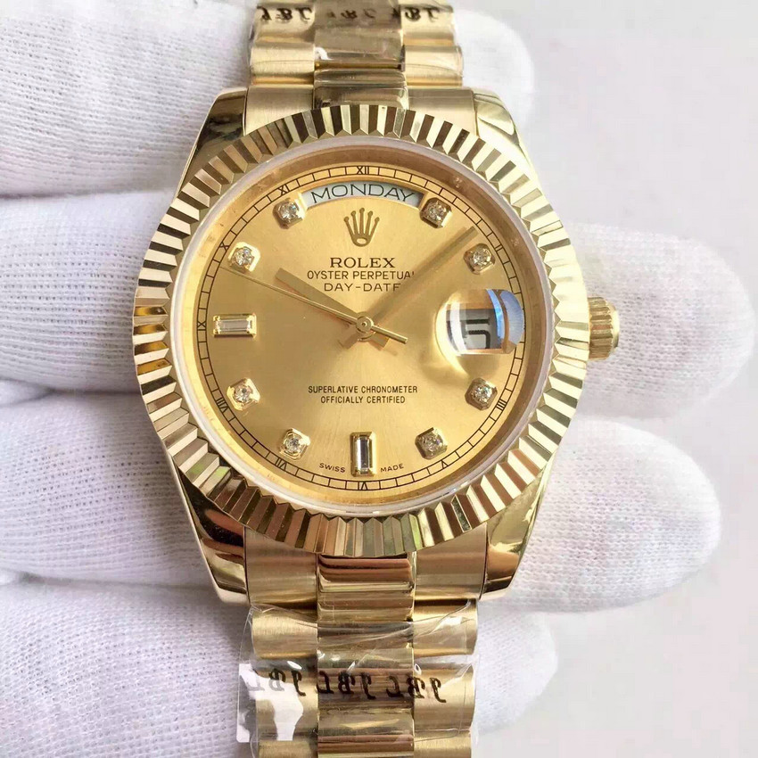 復刻一比一勞力士（Rolex）星期日歴型118238A-83208金錶全自動機械男錶-高仿錶