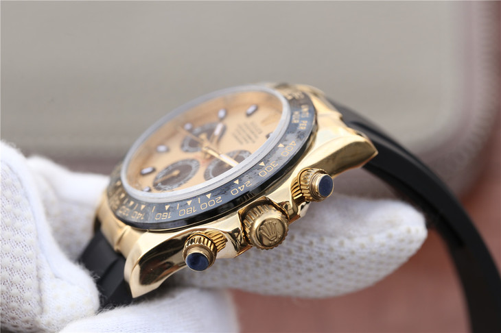 2017款勞力士迪通拿116518LN男士手錶18ct 黃金款 一比一復刻-高仿錶