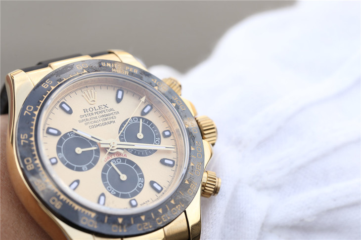 2017款勞力士迪通拿116518LN男士手錶18ct 黃金款 一比一復刻-高仿錶