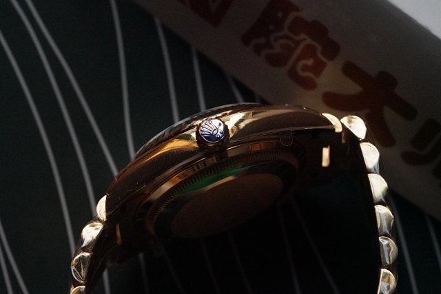 2021EW勞力士星期日誌型18k金綠面機械男士手錶 36毫米一比一復刻-高仿錶