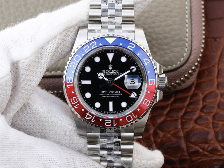 GM勞力士126710BLRO-0001可樂圈格林尼治二GMT Master ll男士機械手錶 -高仿錶