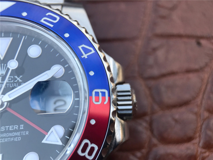 GM勞力士126710BLRO-0001可樂圈格林尼治二GMT Master ll男士機械手錶 -高仿錶