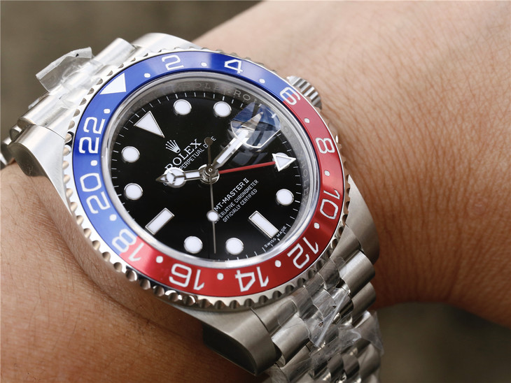 GM勞力士126710BLRO-0001可樂圈格林尼治二GMT Master ll男士機械手錶 -高仿錶