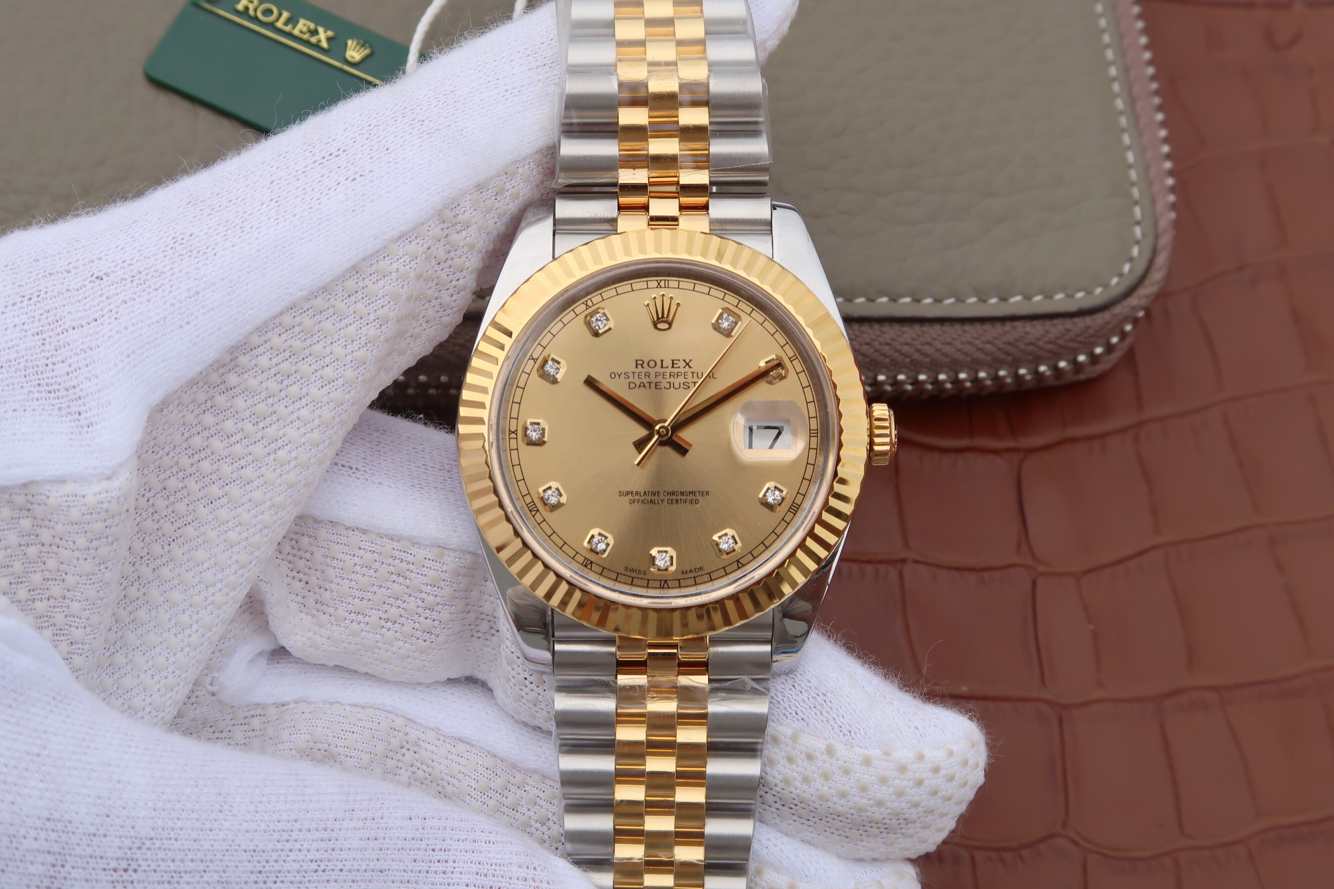 長榮廠復刻勞力士日誌型繫列126333男士機械手錶 18k包金一比一-高仿錶