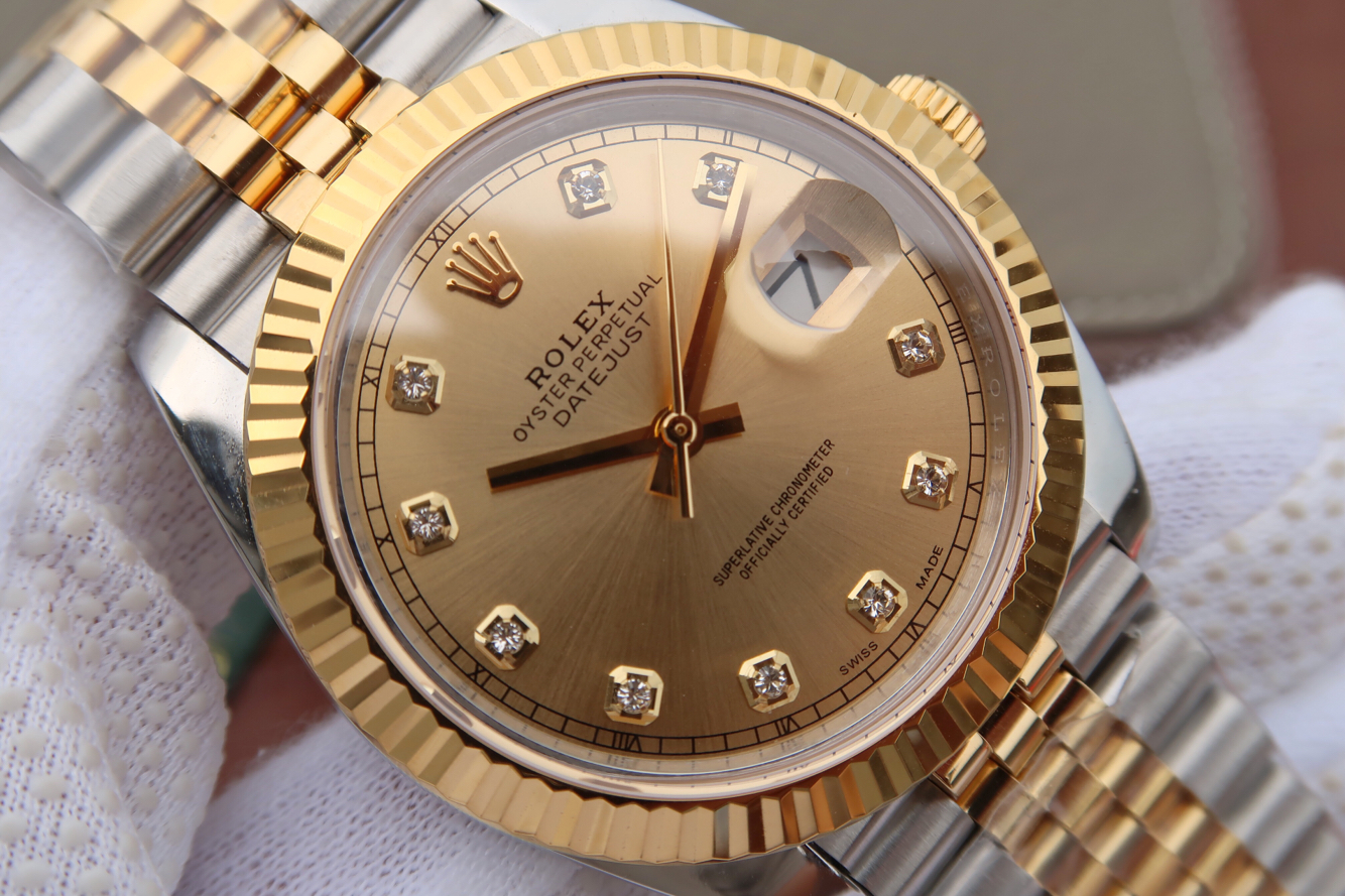 長榮廠復刻勞力士日誌型繫列126333男士機械手錶 18k包金一比一-高仿錶