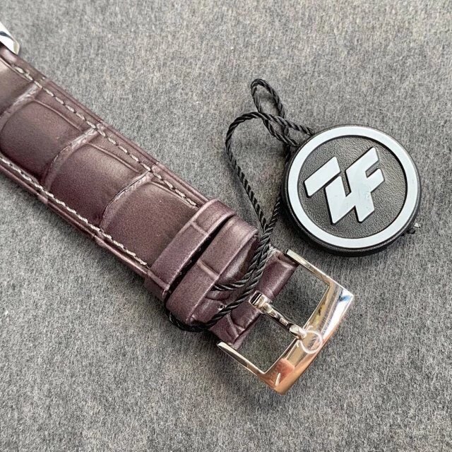 ZF廠歐米茄蝶飛系列424.13.40.21.02.001動能顯示經典白盤皮帶手表-高仿錶