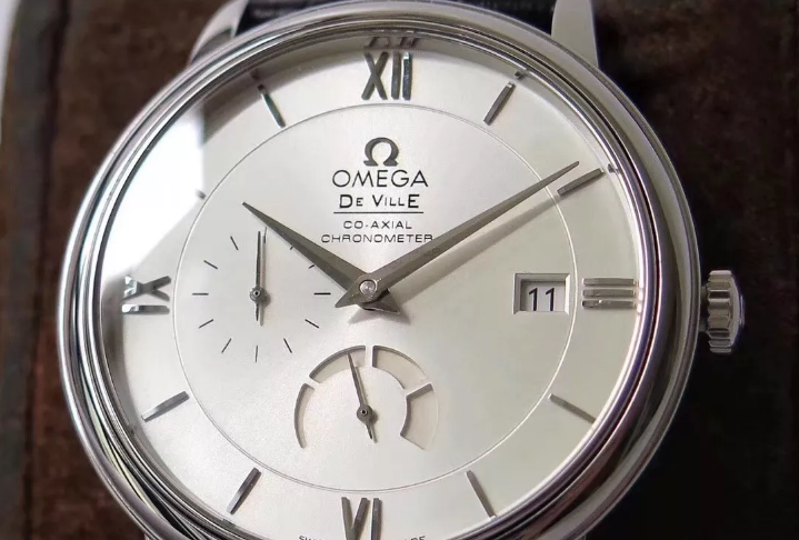 ZF廠歐米茄蝶飛系列424.13.40.21.02.001動能顯示經典白盤皮帶手表-高仿錶