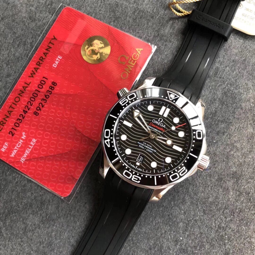 VS廠一比一復刻歐米茄海馬300米210.32.42.20.01.001膠帶男士機械表-高仿錶