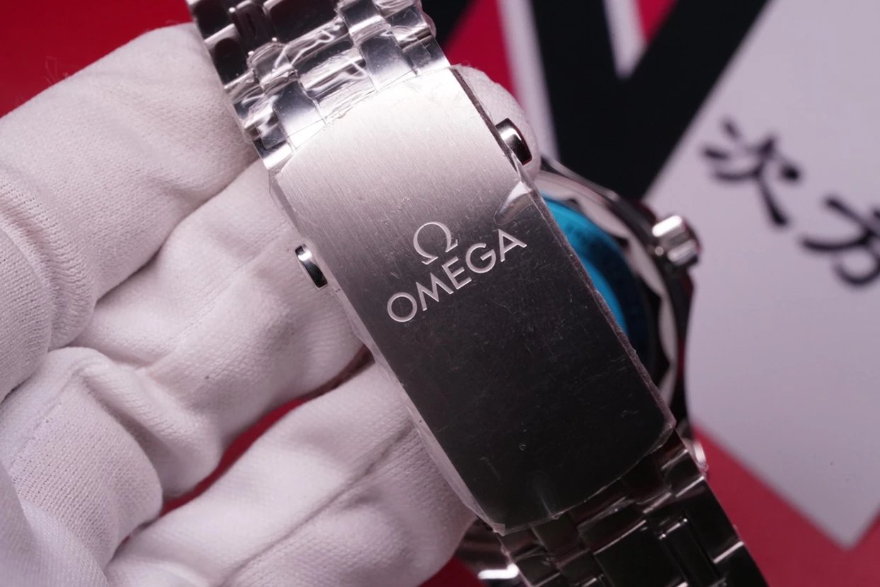 OR歐米茄海馬300系列522.30.42.20.03.001特別版藍盤鋼帶機械男表-高仿錶