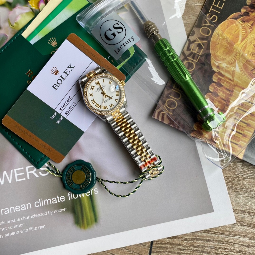 勞力士女款式蠔恆動日誌型一比一高仿腕錶-高仿錶