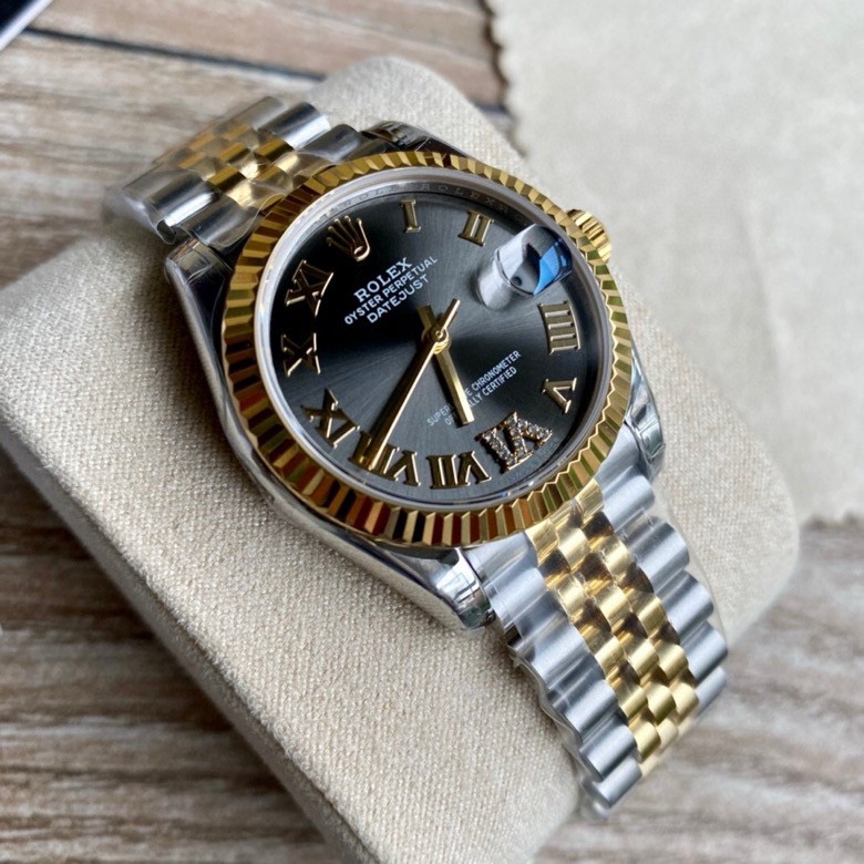 勞力士頂級復刻錶女款式蠔恆動日誌型31mm列繫腕錶-高仿錶