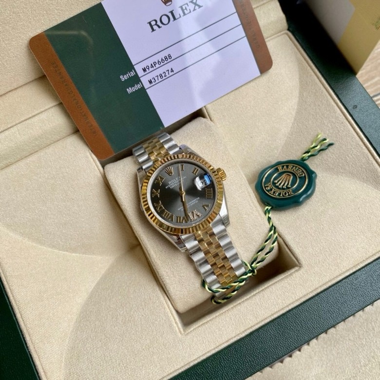 勞力士頂級復刻錶女款式蠔恆動日誌型31mm列繫腕錶-高仿錶