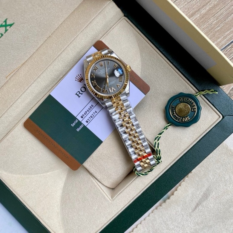 勞力士頂級復刻錶女款式蠔恆動日誌型31mm列繫腕錶-高仿錶