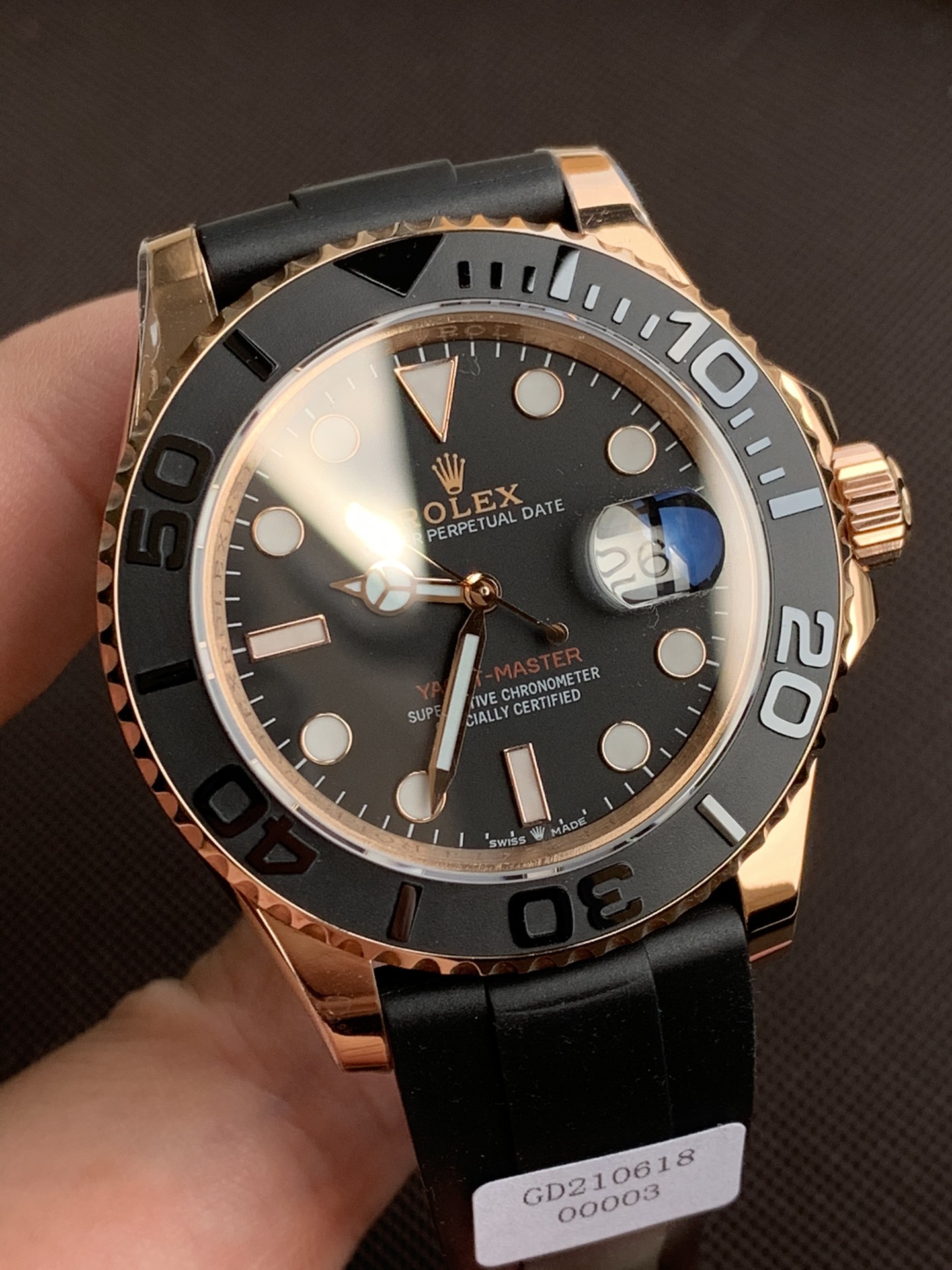 勞力士最新最強版本復刻金錶字面雙皇冠防偽通體包金18k玫瑰金-高仿錶