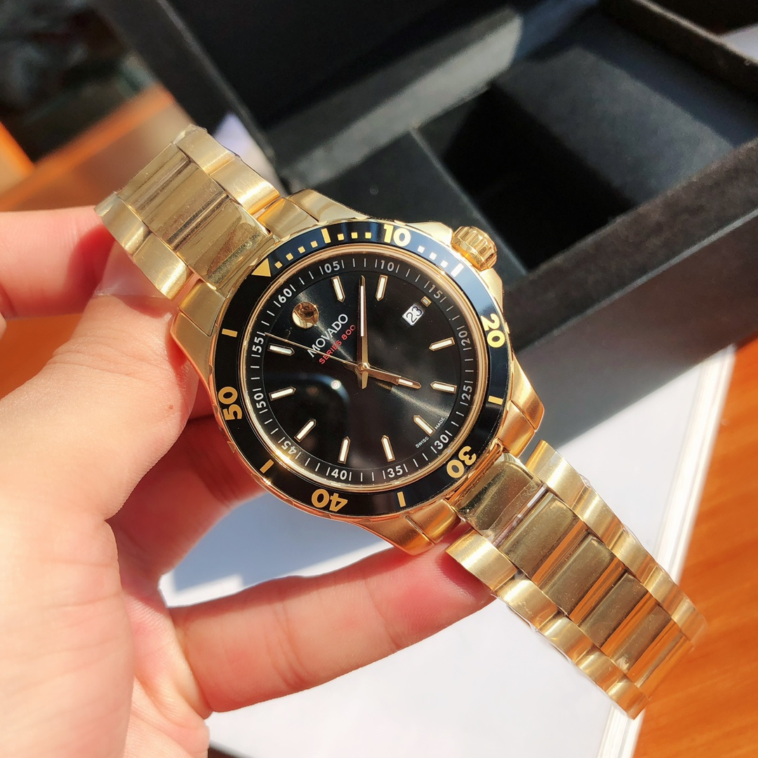 Movado Series800石英潛水夜光高仿腕錶-高仿錶