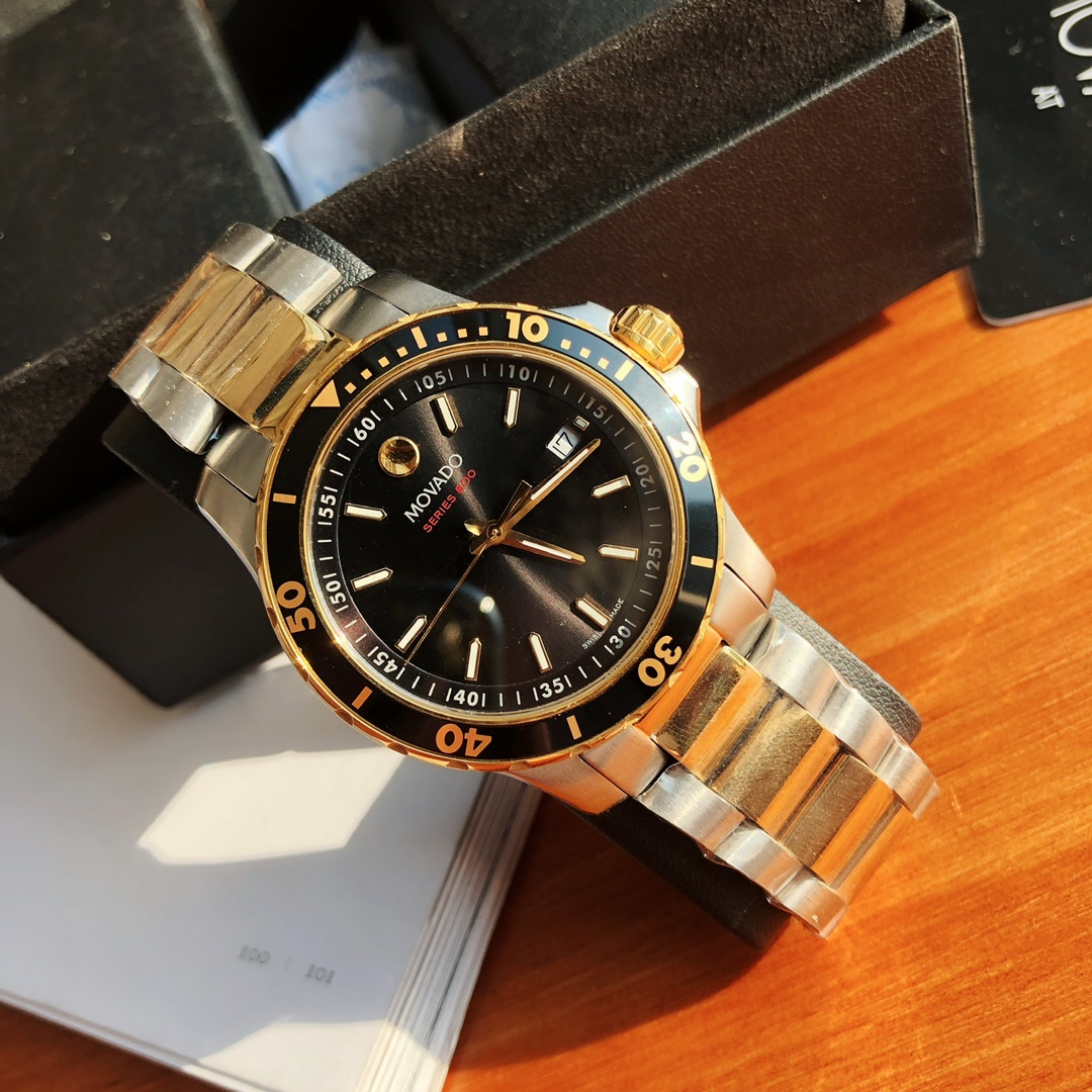 頂級復刻錶Movado Series800石英潛水夜光腕錶-高仿錶