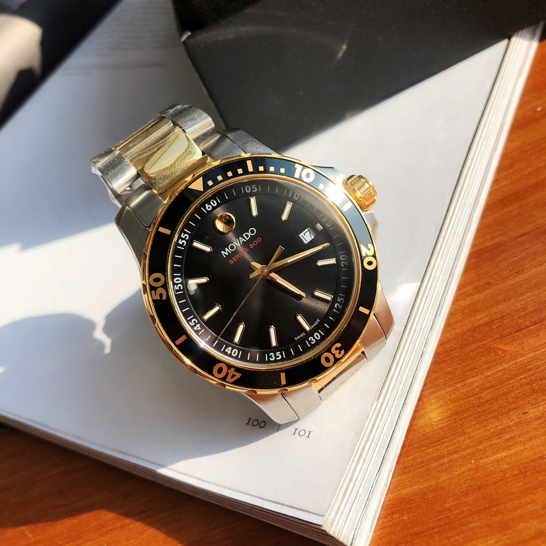 頂級復刻錶Movado Series800石英潛水夜光腕錶-高仿錶