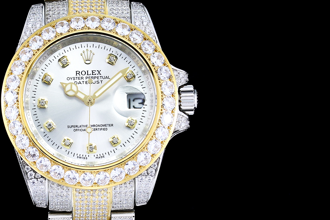 勞力士ROLEX頂級復刻錶滿天星版本腕錶金光閃閃-高仿錶