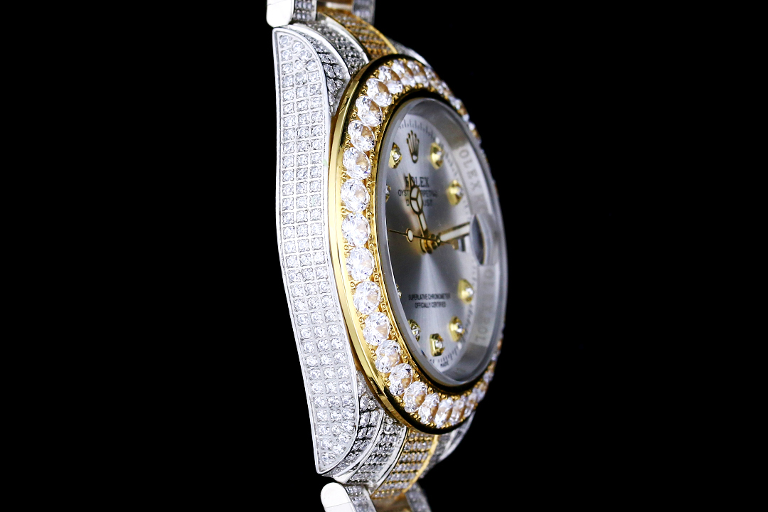 勞力士ROLEX頂級復刻錶滿天星版本腕錶金光閃閃-高仿錶