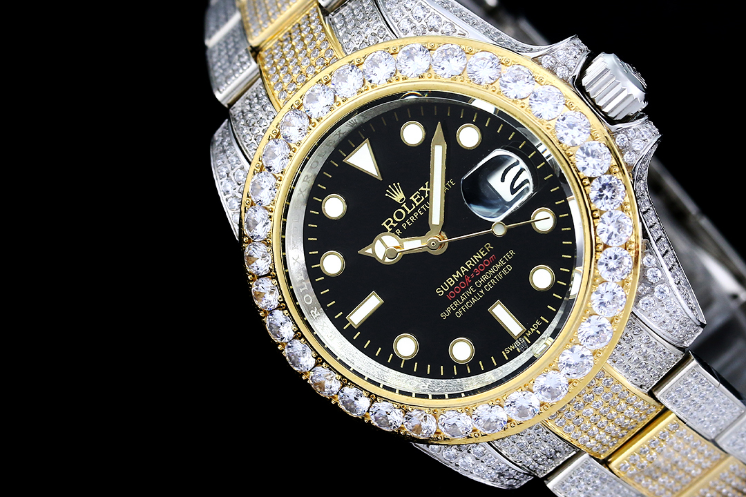 高仿腕錶勞力士ROLEX密鑲頂級施華洛世奇美鉆-高仿錶