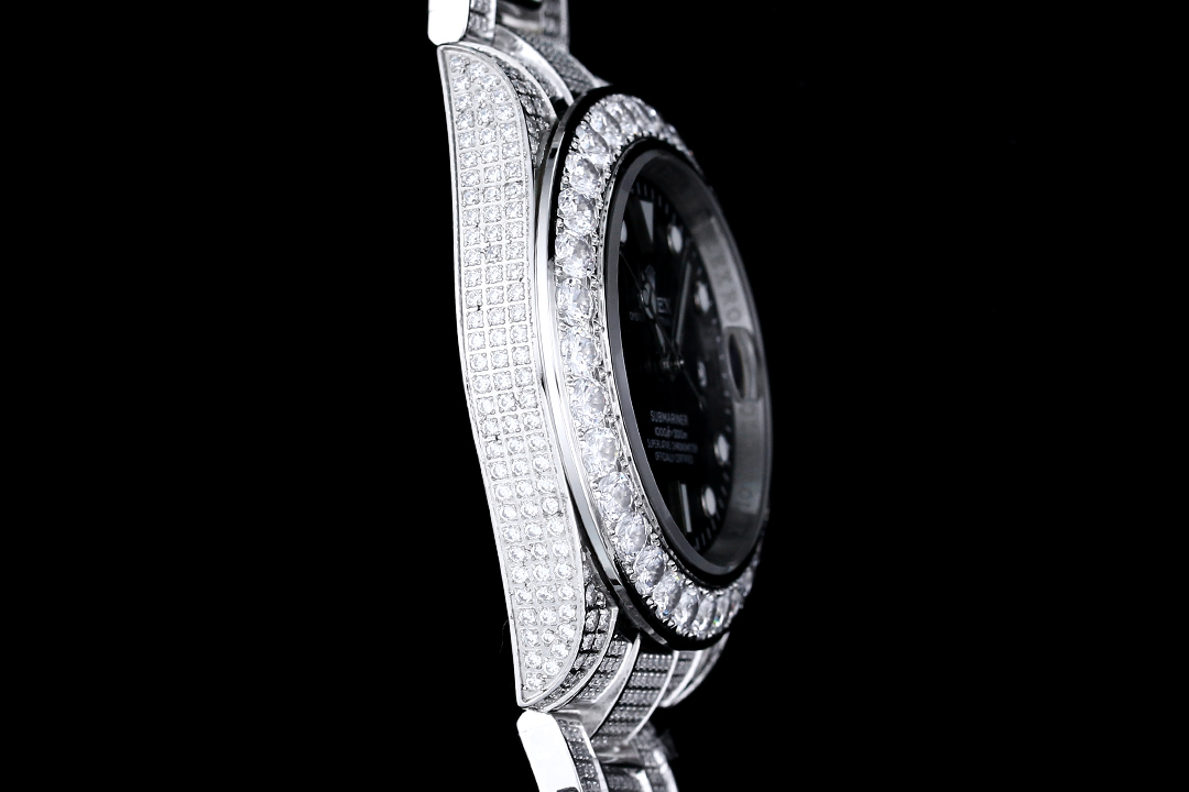 一比一高仿錶勞力士ROLEX全鑲滿美鉆璀璨奪目-高仿錶