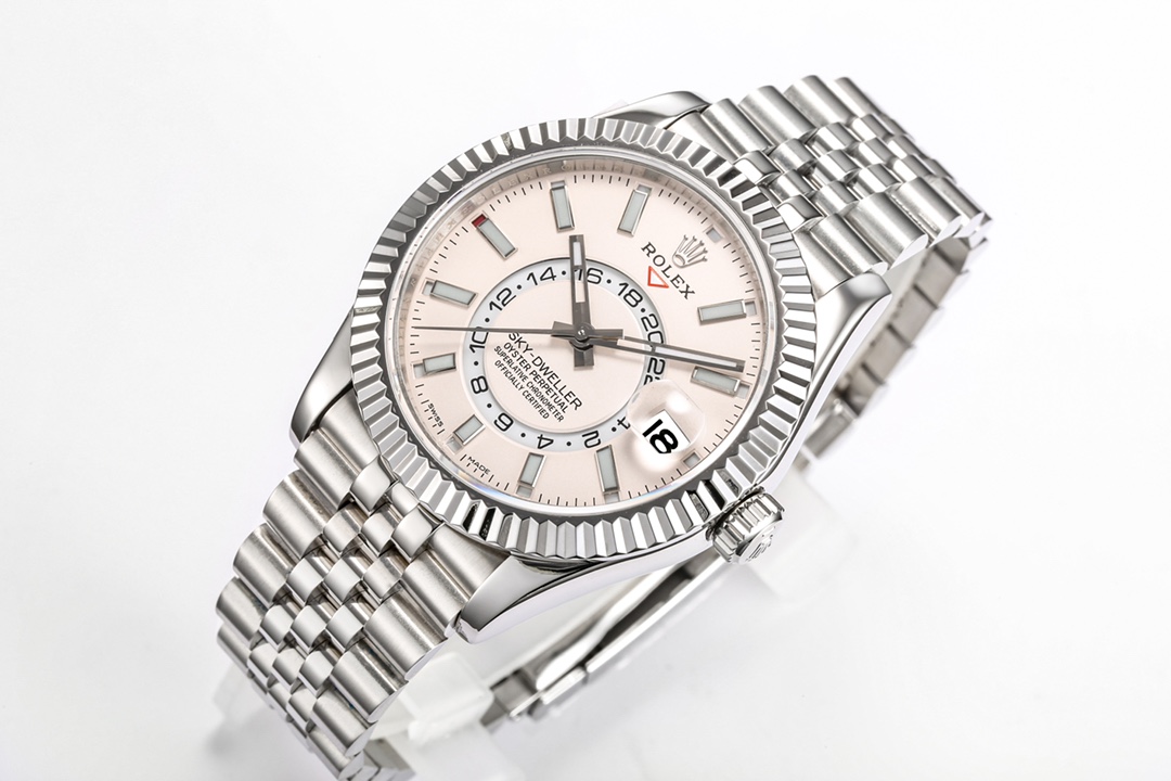 高仿錶粉色盤勞力士Rolex Sky-Dweller 天行者-高仿錶