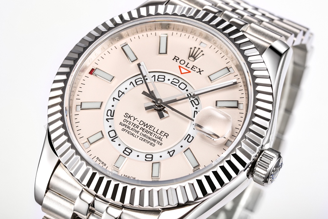高仿錶粉色盤勞力士Rolex Sky-Dweller 天行者-高仿錶